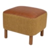 Puff Decorativo Verso 45x51 cm Pes Madeira Linho Color Trend E Courino TCA 219 TCS 727 MOLL