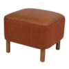 Puff Decorativo Verso 45x51 cm Pes Madeira Linho Color Trend E Courino TCA 303 TCS 727 MOLL