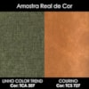 Puff Decorativo Verso 45x51 cm Pes Madeira Linho Color Trend E Courino TCA 307 TCS 727 MOLL