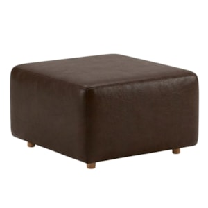 Puff Modular Block 74x74 cm Pes Madeira Courino TCS 721 MOLL