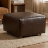 Puff Modular Block 74x74 cm Pes Madeira Courino TCS 721 MOLL