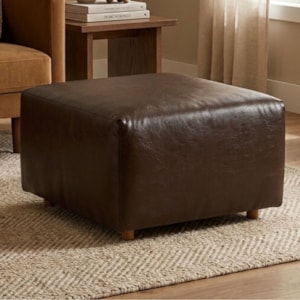 Puff Modular Block 74x74 cm Pes Madeira Courino TCS 721 MOLL