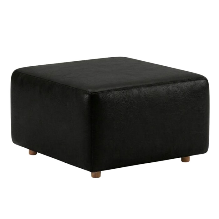 Puff Modular Block 74x74 cm Pes Madeira Courino TCS 724 MOLL