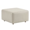 Puff Modular Block 74x74 cm Pes Madeira Courino TCS 725 MOLL