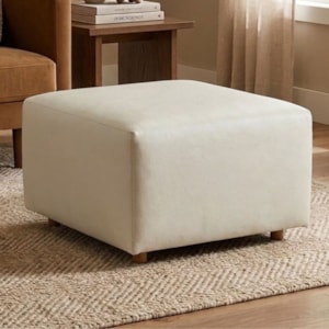 Puff Modular Block 74x74 cm Pes Madeira Courino TCS 725 MOLL