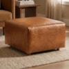 Puff Modular Block 74x74 cm Pes Madeira Courino TCS 727 MOLL