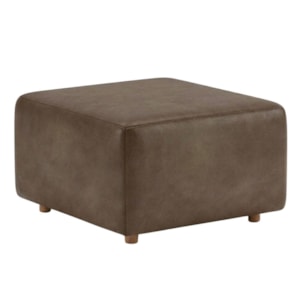 Puff Modular Block 74x74 cm Pes Madeira Courino TCS 729 MOLL