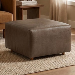 Puff Modular Block 74x74 cm Pes Madeira Courino TCS 729 MOLL