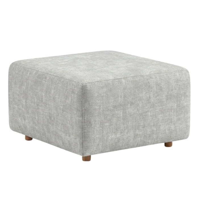 Puff Modular Block 74x74 cm Pes Madeira Linho TCS 701 MOLL