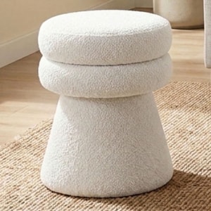 Puff Organico Cave 48x42 cm Base Giratoria Boucle TCE 1010 MOLL