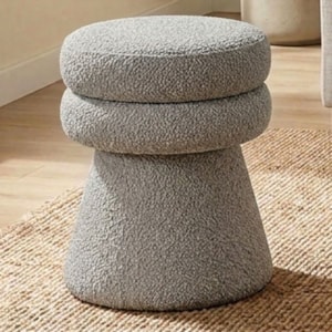 Puff Organico Cave 48x42 cm Base Giratoria Boucle TCE 1018 MOLL