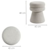 Puff Organico Cave 48x42 cm Base Giratoria Boucle TCE 1018 MOLL
