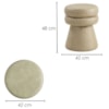 Puff Organico Cave 48x42 cm Base Giratoria Corano TCA 211 MOLL