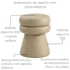 Puff Organico Cave 48x42 cm Base Giratoria Corano TCA 211 MOLL