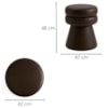 Puff Organico Cave 48x42 cm Base Giratoria Courino TCS 721 MOLL