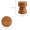 Puff Organico Cave 48x42 cm Base Giratoria Courino TCS 727 MOLL