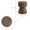 Puff Organico Cave 48x42 cm Base Giratoria Courino TCS 729 MOLL