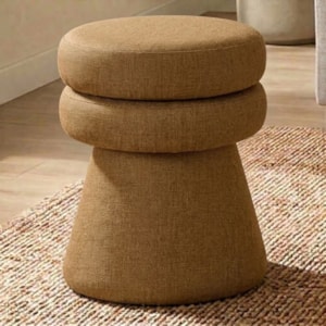 Puff Organico Cave 48x42 cm Base Giratoria Linho Color Trend TCA 219 MOLL