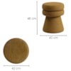 Puff Organico Cave 48x42 cm Base Giratoria Linho Color Trend TCA 219 MOLL