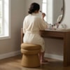 Puff Organico Cave 48x42 cm Base Giratoria Linho Color Trend TCA 219 MOLL