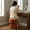 Puff Organico Cave 48x42 cm Base Giratoria Linho Color Trend TCA 303 MOLL