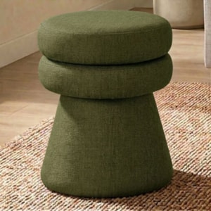 Puff Organico Cave 48x42 cm Base Giratoria Linho Color Trend TCA 307 MOLL