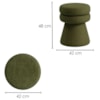 Puff Organico Cave 48x42 cm Base Giratoria Linho Color Trend TCA 307 MOLL