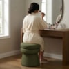 Puff Organico Cave 48x42 cm Base Giratoria Linho Color Trend TCA 307 MOLL