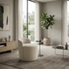 Puff Organico Com Encosto Baixo 60x54 cm Selta Boucle TCE 1010 MOLL