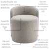 Puff Organico Com Encosto Baixo 60x54 cm Selta Boucle TCE 1018 MOLL