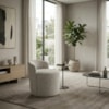 Puff Organico Com Encosto Baixo 60x54 cm Selta Boucle TCE 1018 MOLL
