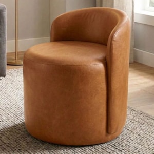 Puff Organico Com Encosto Baixo 60x54 cm Selta Courino TCS 727 MOLL