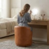 Puff Organico Com Encosto Baixo 60x54 cm Selta Courino TCS 727 MOLL