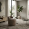 Puff Organico Com Encosto Baixo 60x54 cm Selta Courino TCS 729 MOLL