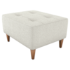 Puff Para Sala 62 cm Piva Tecido Boucle F492 Natural Milani Store