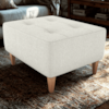 Puff Para Sala 62 cm Piva Tecido Boucle F492 Natural Milani Store