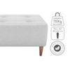 Puff Para Sala 62 cm Piva Tecido Boucle F492 Natural Milani Store