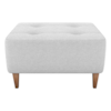 Puff Para Sala 62 cm Piva Tecido Boucle F492 Natural Milani Store