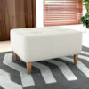 Puff Para Sala 62 cm Piva Tecido Boucle F492 Natural Milani Store