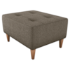 Puff Para Sala 62 cm Piva Tecido Boucle F498 Marrom Milani Store