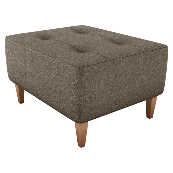 Puff Para Sala 62 cm Piva Tecido Boucle F498 Marrom Milani Store