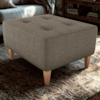 Puff Para Sala 62 cm Piva Tecido Boucle F498 Marrom Milani Store