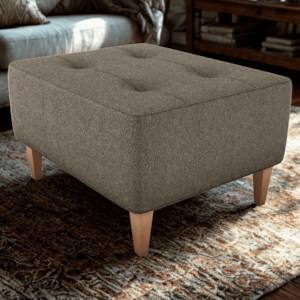 Puff Para Sala 62 cm Piva Tecido Boucle F498 Marrom Milani Store