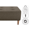 Puff Para Sala 62 cm Piva Tecido Boucle F498 Marrom Milani Store