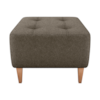 Puff Para Sala 62 cm Piva Tecido Boucle F498 Marrom Milani Store