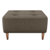 Puff Para Sala 62 cm Piva Tecido Boucle F498 Marrom Milani Store