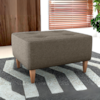 Puff Para Sala 62 cm Piva Tecido Boucle F498 Marrom Milani Store