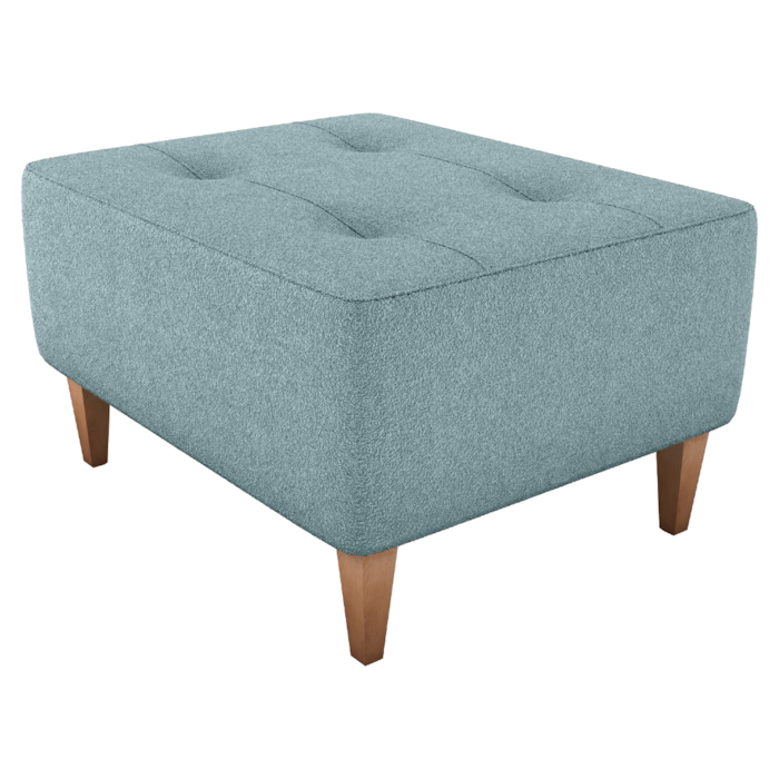 Puff Para Sala Piva 62 cm Tecido Boucle F495 Azul Milani Store