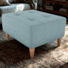 Puff Para Sala Piva 62 cm Tecido Boucle F495 Azul Milani Store