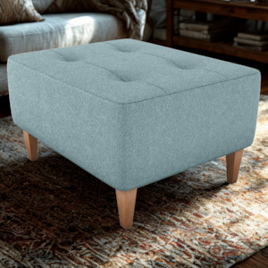 Puff Para Sala Piva 62 cm Tecido Boucle F495 Azul Milani Store